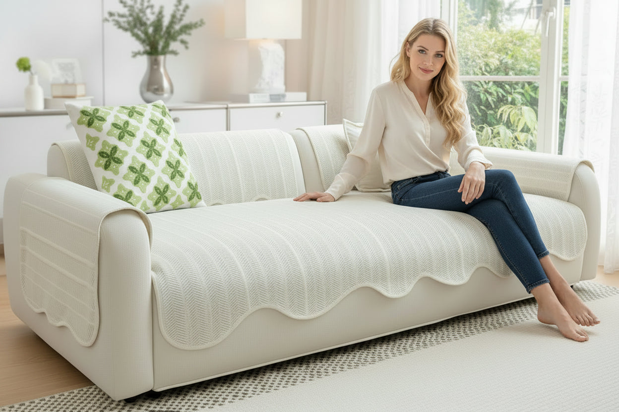 Sofa Decor Breeze Summer Cool Sofa Cover Australia close-up for A summer-oriented cover direction works best when comfort and lightness matter.