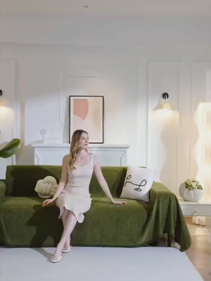 Waterproof sofa cover with snug fit