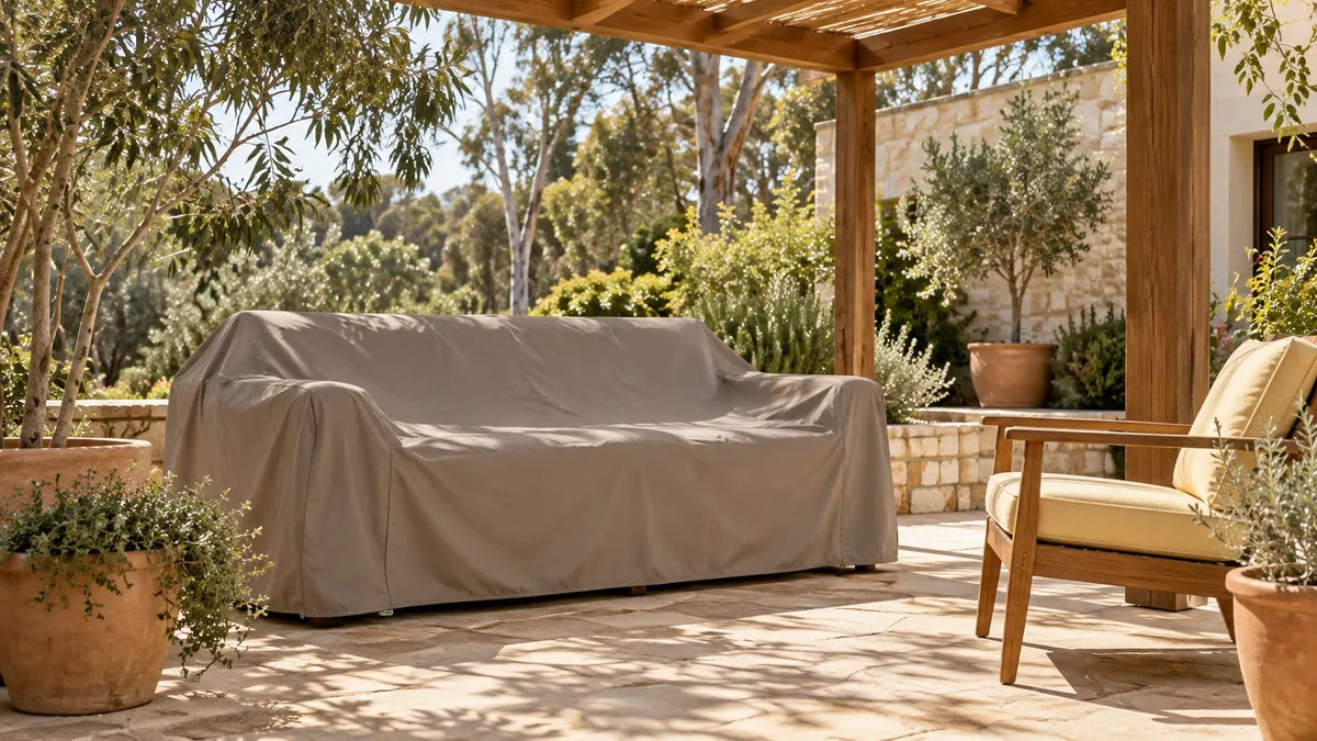 Outdoor Sofa Covers styling illustration in an Australian-inspired room
