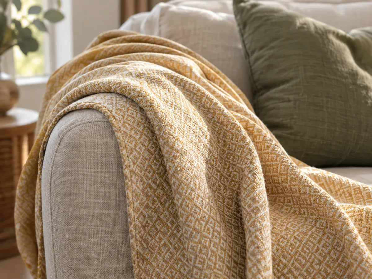 Patterned Sofa Covers styling illustration: look at the repeat and finish