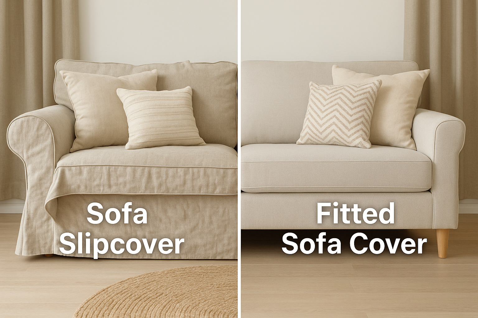 What Is the Difference Between a Sofa Slipcover and a Fitted Sofa Cover?