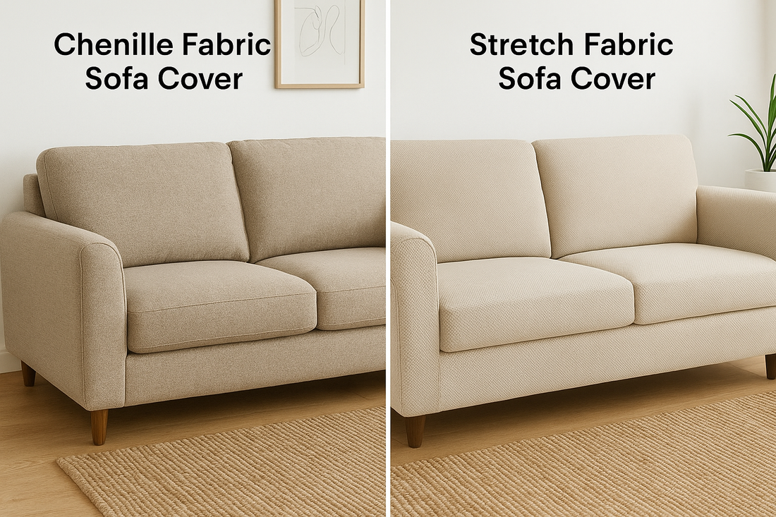 Why choose a chenille fabric sofa cover over a stretch fabric one?