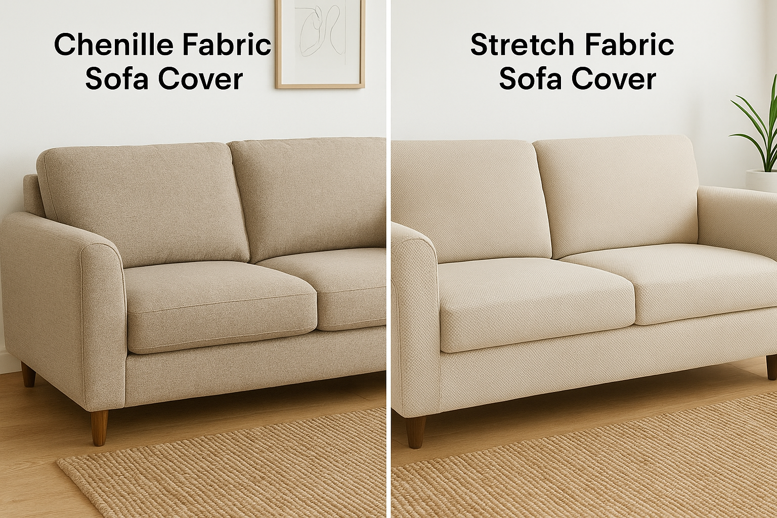 Why choose a chenille fabric sofa cover over a stretch fabric one?