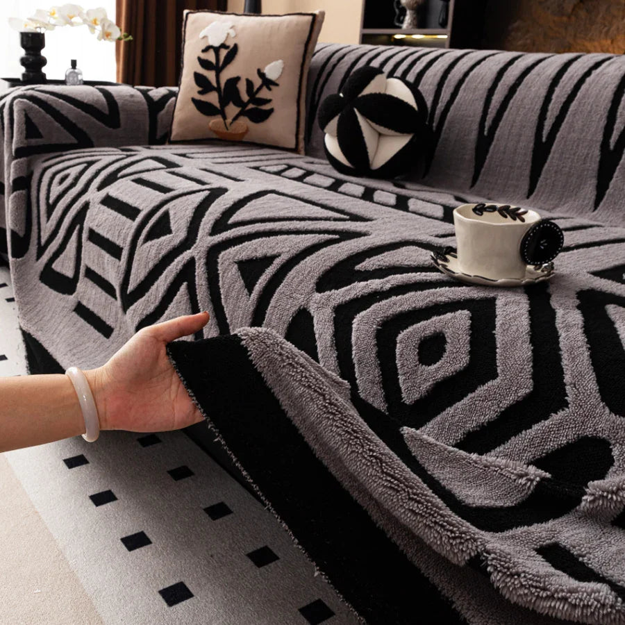 Sofa Decor Valencia Boho Jacquard Sofa Throw styled for sofa cover styling and colour guide in Australian homes