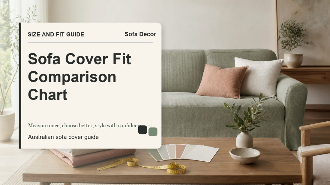 Sofa Cover Fit Comparison Chart - Sofa Decor Australia editorial guide image