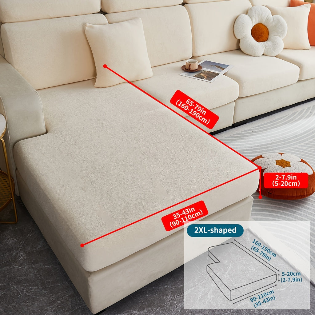 Orana in the option labelled White, appearing cream: chaise cushion cover with a diagram labelled 2XL-shaped