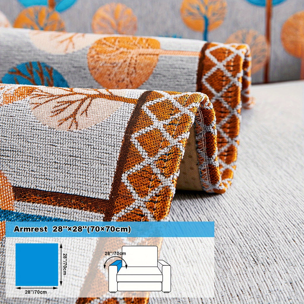Folded Sienna fabric in Gray, with an Armrest diagram labelled 70 × 70 cm