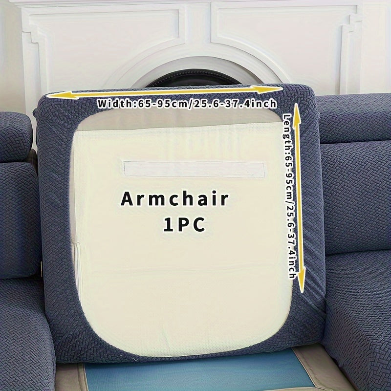 Ashford dark blue single cushion cover shown from underneath with an elasticated opening
