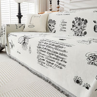 Boho chenille sofa cover for pet owners

