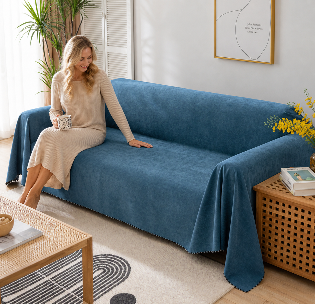 Sofa Decor Slate Water Resistant Sofa Blanket Cover - in grey 180x340 - water resistant - product image 21 - for Australian sofas