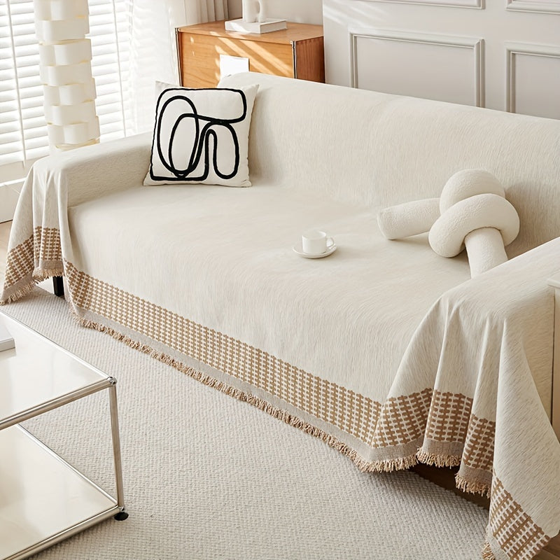 Close-up of stain-resistant fabric on elegant cosy sofa cover for Australian homes

