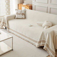 Elegant pet-friendly and stain-resistant cosy sofa cover styled in a modern Aussie living room

