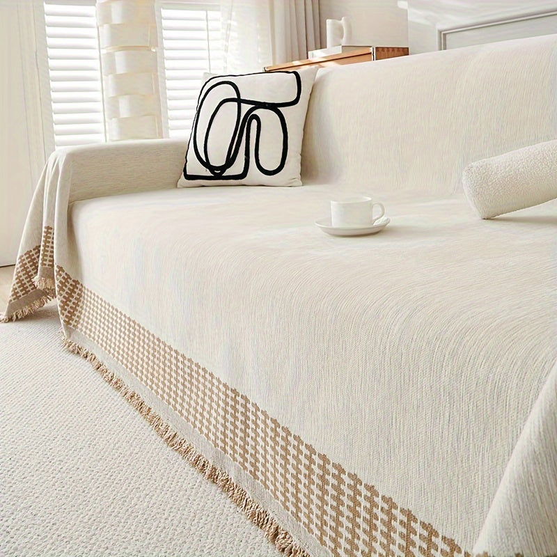 Elegant sofa cover offering cosy comfort and pet protection in an Aussie household

