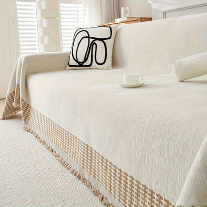 Elegant sofa cover offering cosy comfort and pet protection in an Aussie household

