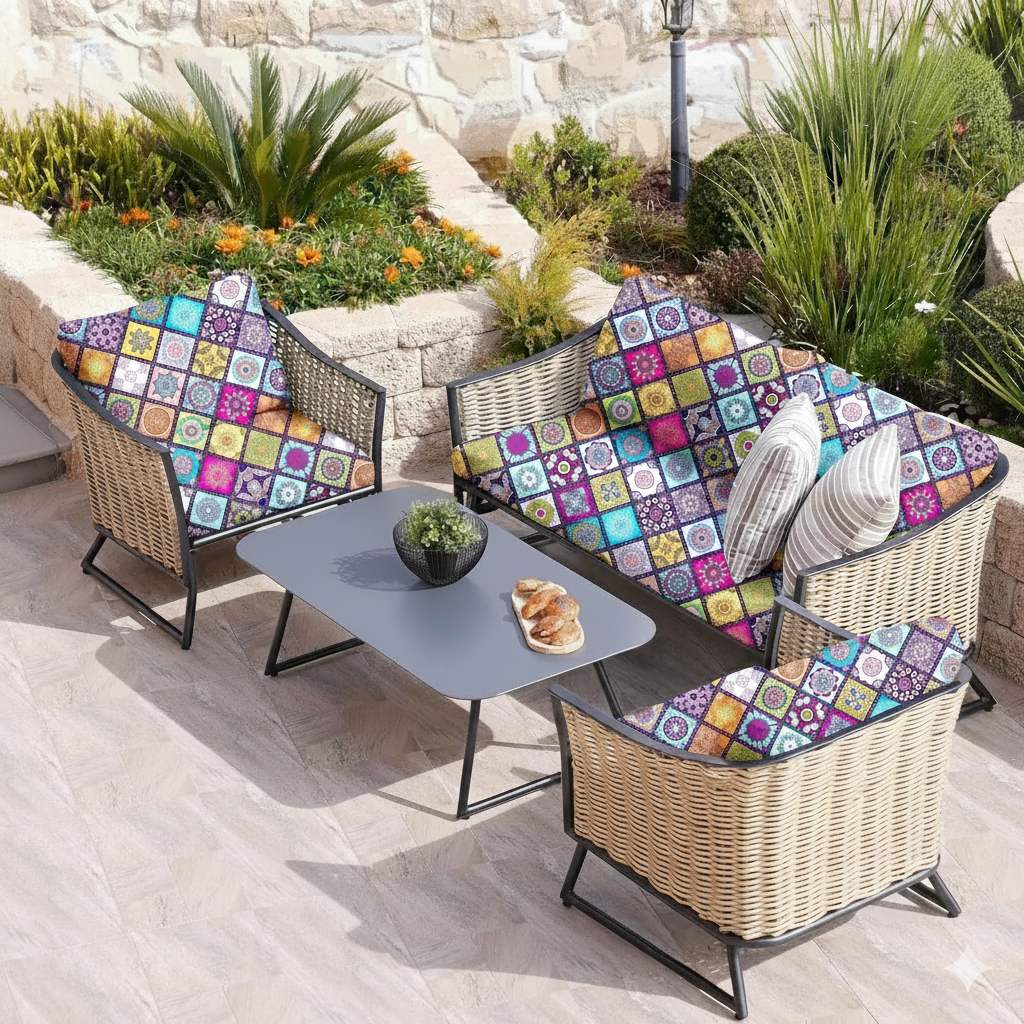 Outdoor Tropical Print Sofa Cushion Covers – Replacement Seat Covers for Individual Cushions