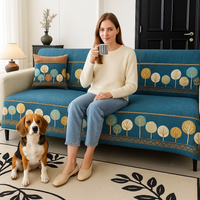 Premium Bohemian Chenille Sofa Cover Australia | Pet-Friendly Plush Armchair Protector | Machine Washable Jacquard Slipcover | Buy Online