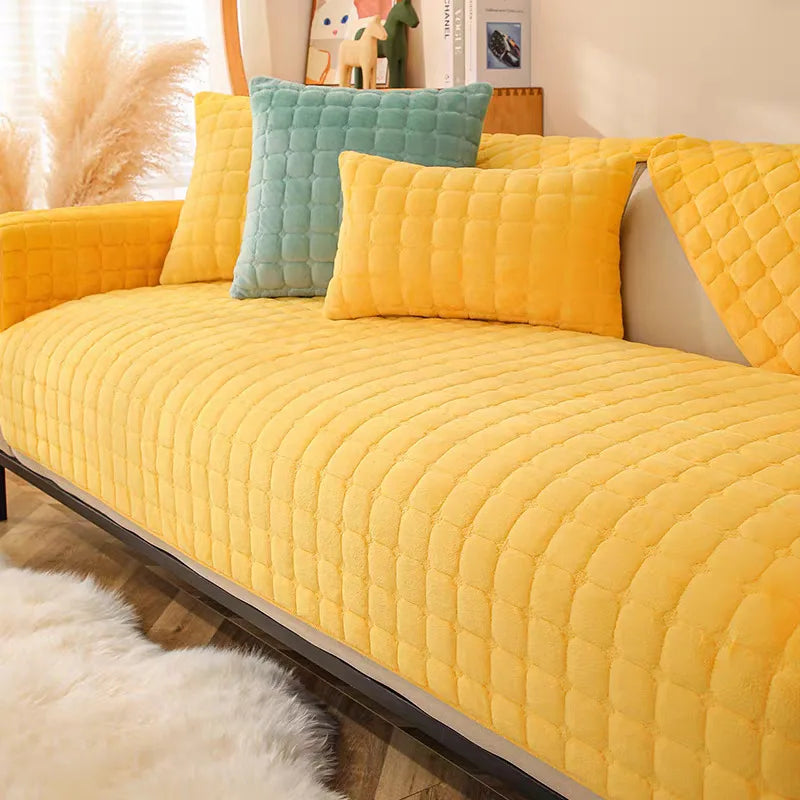 Sofa Decor Raine Plush Flannel Cushion Cover - in beige 110x110cm - plush - product image 17 - for Australian sofas