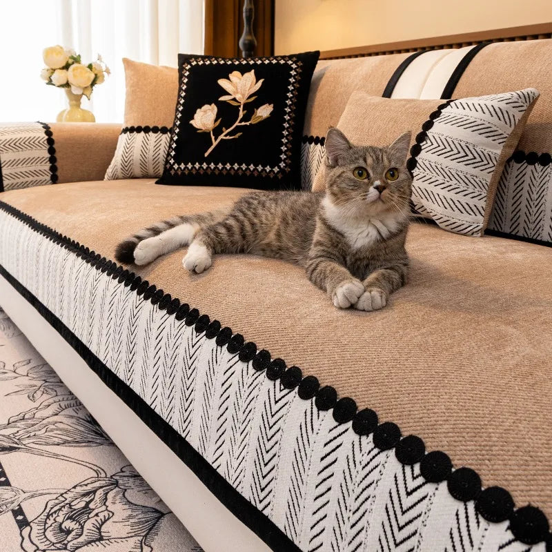 Sofa Decor Marlow Chenille Sofa Seat Cover - in beige 90x210cm - chenille - product image 13 - for Australian sofas