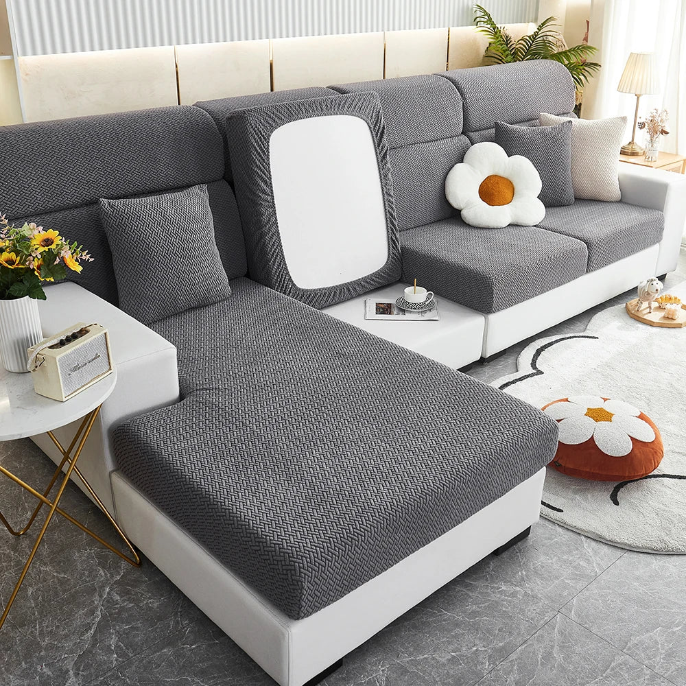 Sofa Decor Milan Twill Stretch Sofa Slipcover lifestyle product image for jacquard sofa slipcover in Australia - 10 colour, 1 size