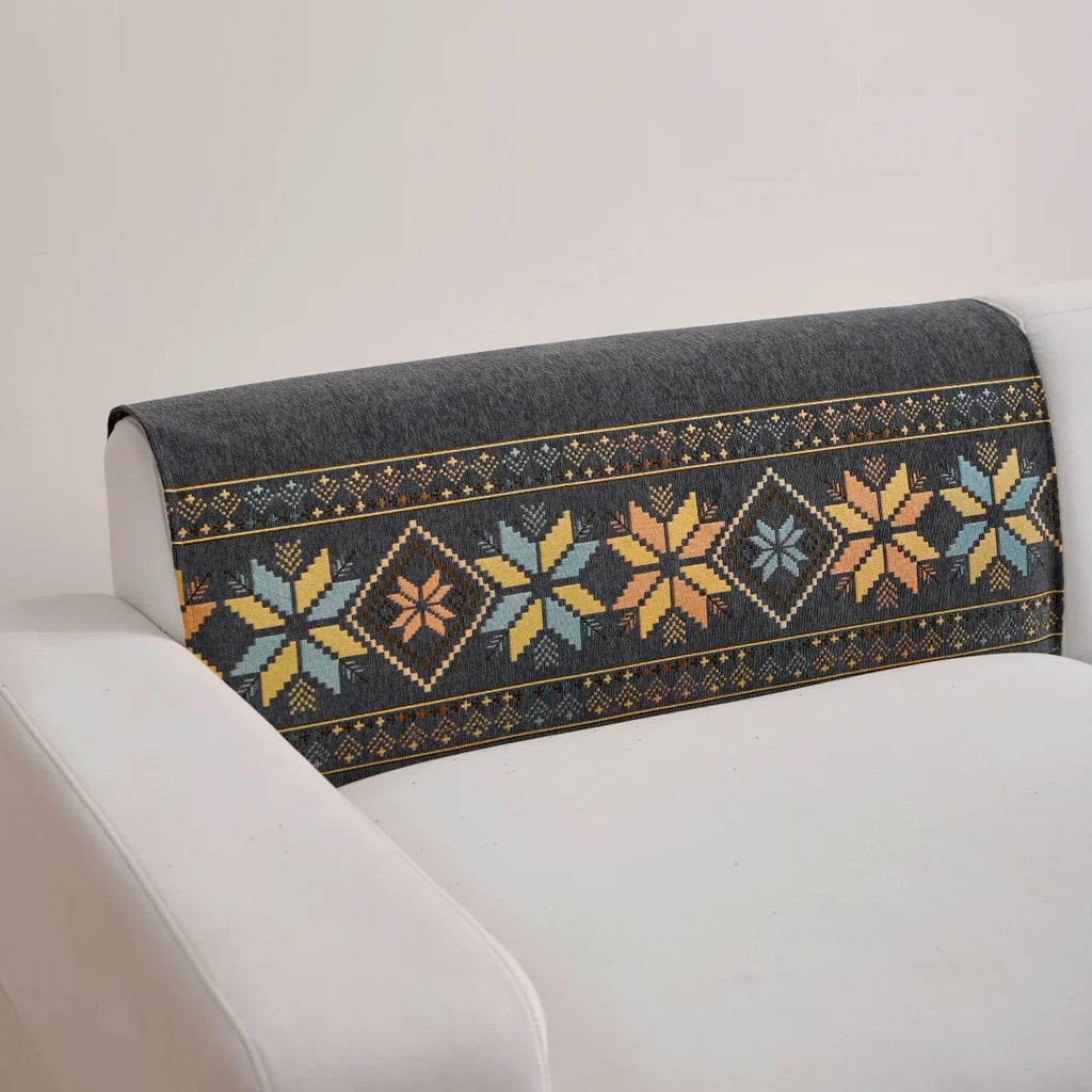 Sofa Decor Sorrento Jacquard Chenille Sofa Cover - in beige 90x210cm - chenille boho jacquard - product image 16 - for Australian sofas