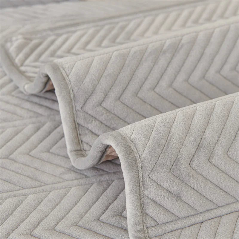Sofa Decor Umbria Velvet Geometric Sofa Cover lifestyle product image for stretch sofa cover in Australia - A3 Gray / B 70x150cm 1pc