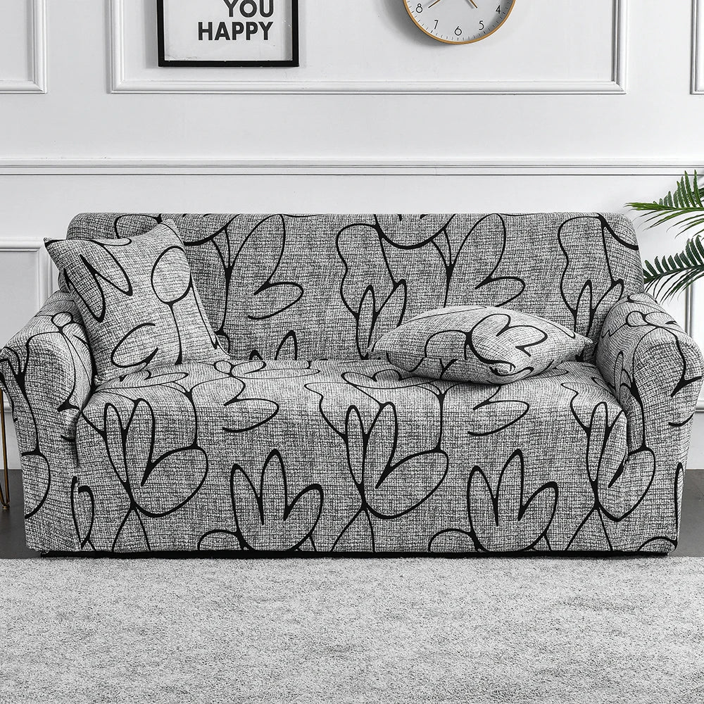 Floral Stretch Sofa Cover – Elastic All-Cover Couch Protector for Living Rooms & Bedrooms - Color 13 / 1pc 3 Seater for Australian sofa styling