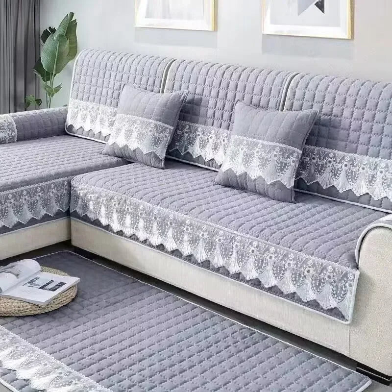 Sofa Decor Willow Brushed Sofa Seat Cover lifestyle product image for sofa cushion cover in Australia - beige / 70x180cm 1pc