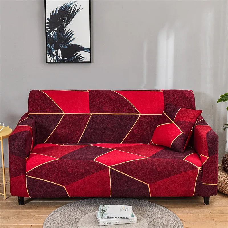 Floral Stretch Sofa Cover – Elastic All-Cover Couch Protector for Living Rooms & Bedrooms - Color 19 / 1pc 3 Seater for Australian sofa styling
