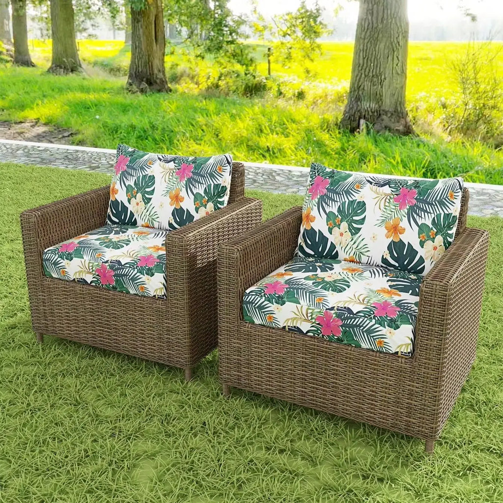 Tropical Print Sofa Cushion Covers – Colourful Replacement Seat Covers for Indoor & Outdoor - COLOR1 / SOFA BACK COVER for Australian sofa styling