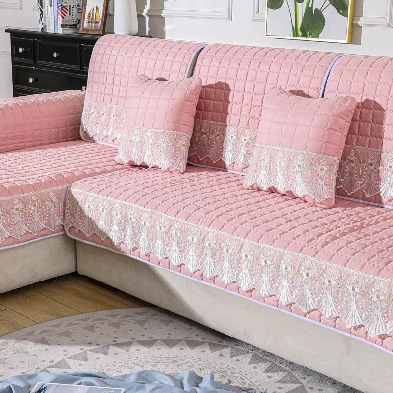 Sofa Decor Willow Brushed Sofa Seat Cover lifestyle product image for sofa cushion cover in Australia - beige / 90x70cm 1pc