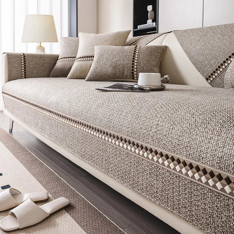 Sofa Decor Haven Thick All Season Sofa Cover - in beige 110x240cm - stretch sofa slipcover - product image 10 - for Australian sofas