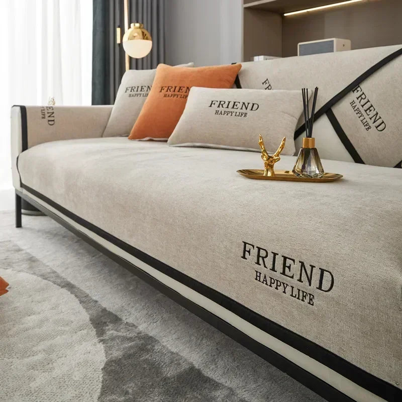 Luxury Chenille Sofa Cushion Cover - Non-Slip Sofa Towel - A6 / 110x210cm 1pc for Australian sofa styling