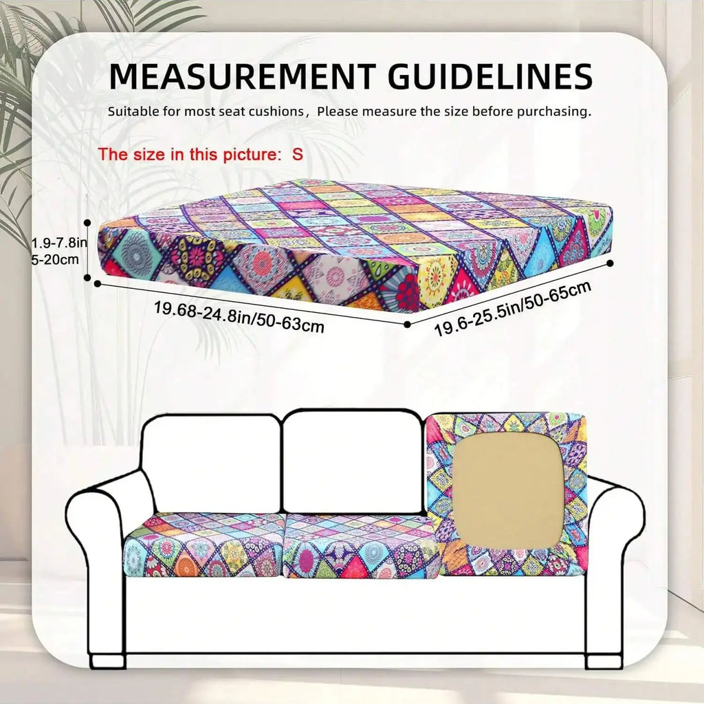 Outdoor Tropical Print Sofa Cushion Covers – Replacement Seat Covers for Individual Cushions - COLOR1 / L for Australian sofa styling