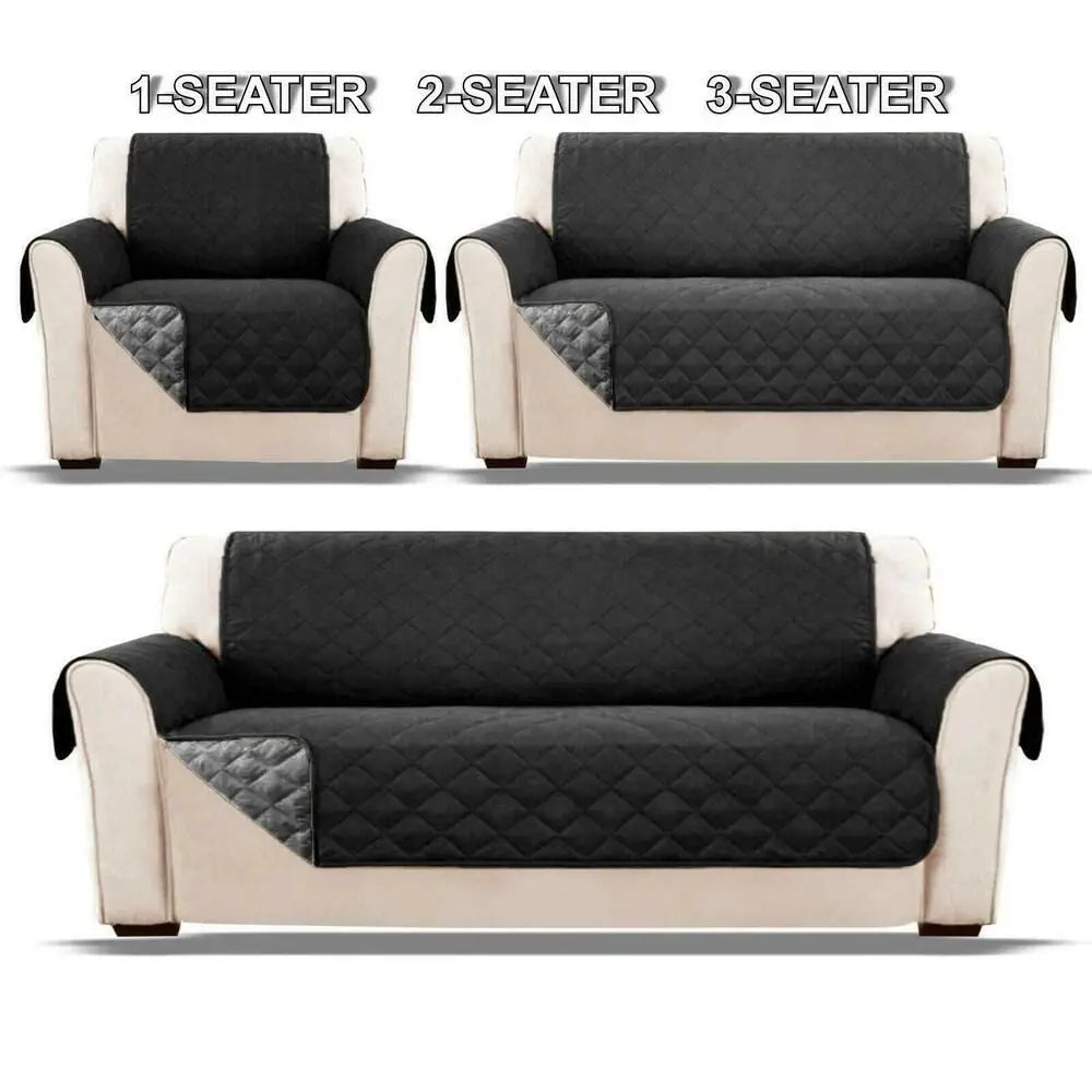 Waterproof Quilted Sofa Cover – Anti-Wear Pet & Kids Couch Protector for Recliners - brown / 2seat for Australian sofa styling