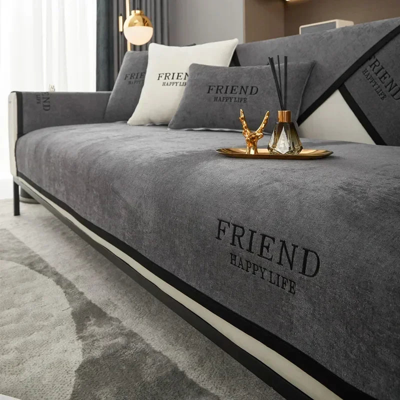 Luxury Chenille Sofa Cushion Cover - Non-Slip Sofa Towel - A5 / 110x110cm 1pc for Australian sofa styling