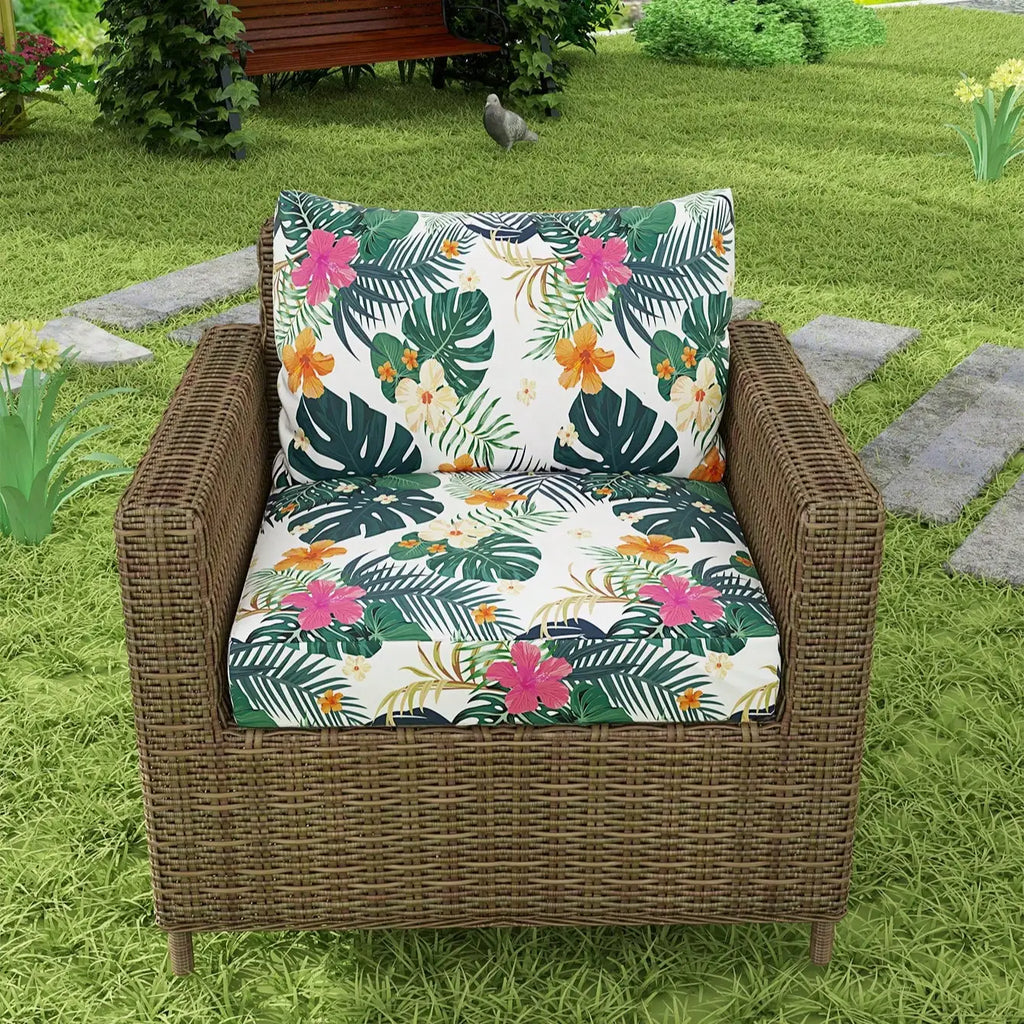 Tropical Print Sofa Cushion Covers – Colourful Replacement Seat Covers for Indoor & Outdoor - COLOR1 / PLUS M for Australian sofa styling