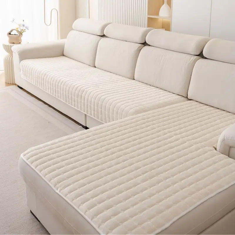 Sofa Decor Velluto Velvet Sofa Cushion Cover - in beige 110x160cm - plush - product image 20 - for Australian sofas