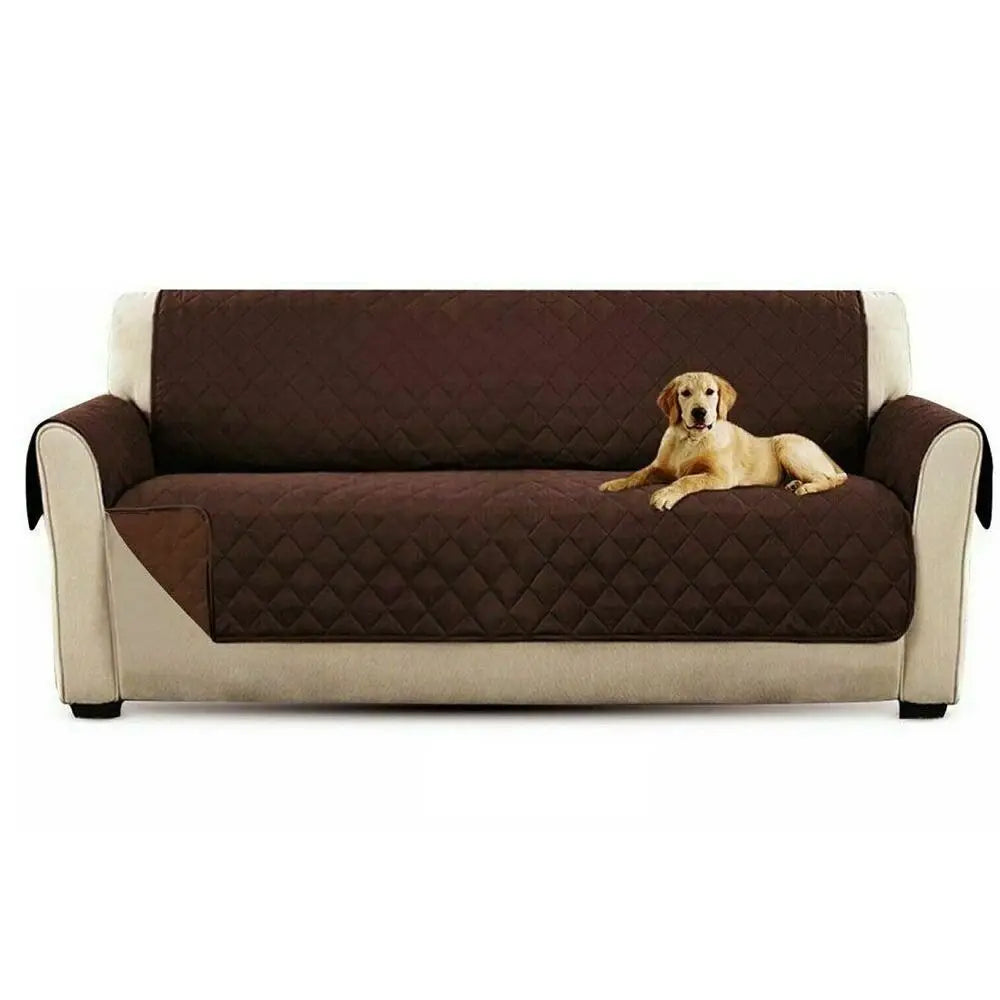 Waterproof Quilted Sofa Cover – Anti-Wear Pet & Kids Couch Protector for Recliners - black / 3seat for Australian sofa styling