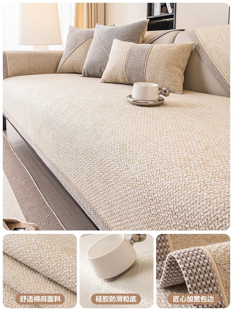 Sofa Decor Haven Linen Look Sofa Cushion Cover - in tan 90x120cm - water resistant - product image 17 - for Australian sofas
