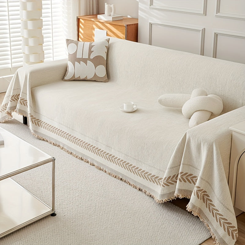 Stain-resistant and pet-friendly sofa cover enhancing lounge décor in an Aussie home

