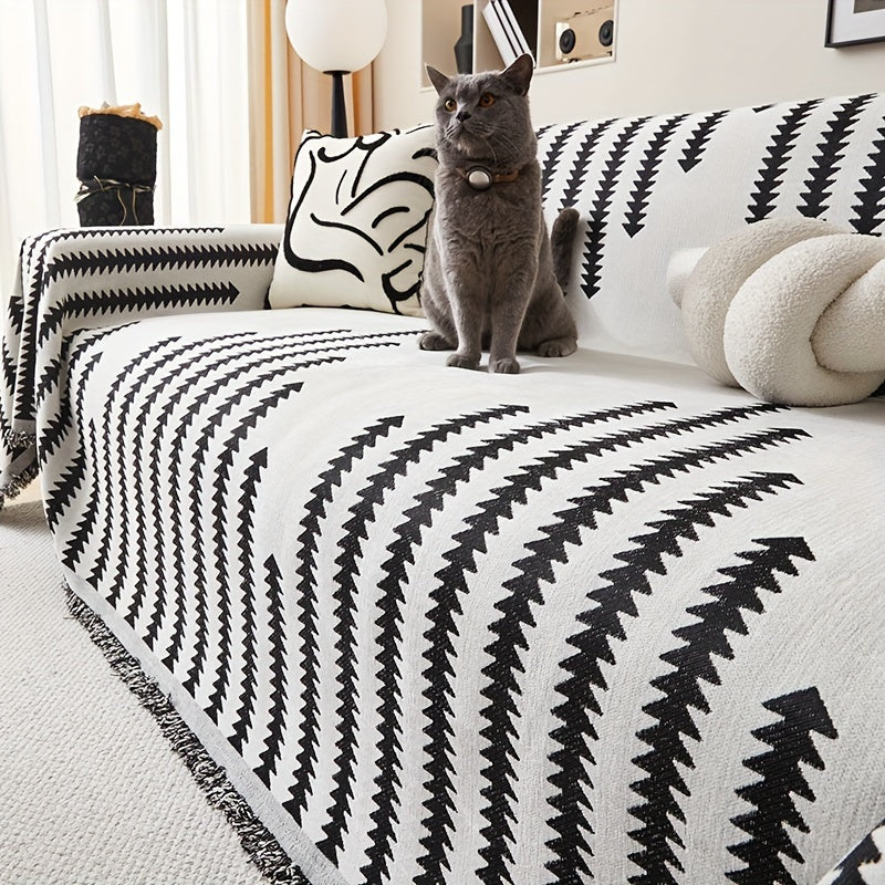 Stylish tassel sofa cover for Aussie homes

