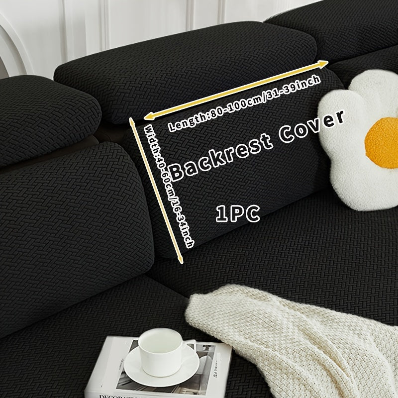 Ashford black back cushion cover labelled Backrest Cover 1PC