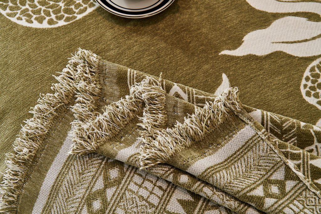 Sofa Decor Amalfi Palm Jacquard Sofa Throw Cover in Olive Palm - palm jacquard sofa throw cover styled couch cover in Australia, image 49