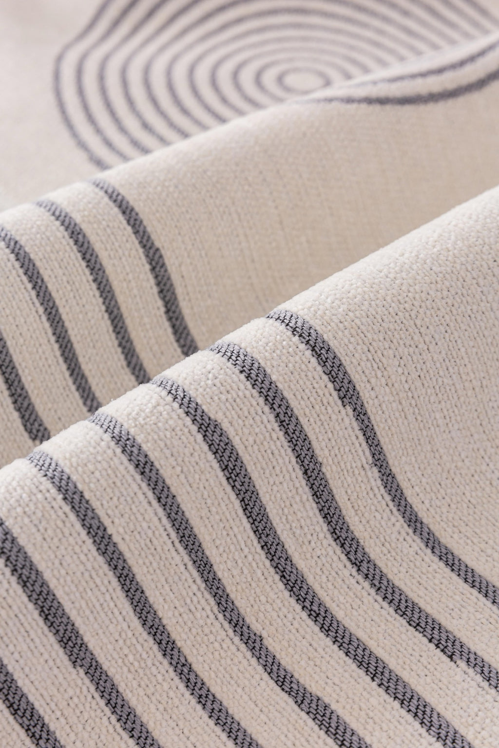 Sofa Decor Arcadia Arch Line Sofa Cover in Silver Grey - fabric texture detail image for water resistant patterned couch covers in Australia