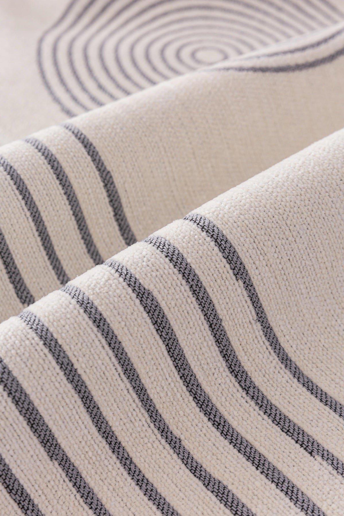 Sofa Decor Arcadia Arch Line Sofa Cover in Silver Grey - fabric texture detail image for water resistant patterned couch covers in Australia