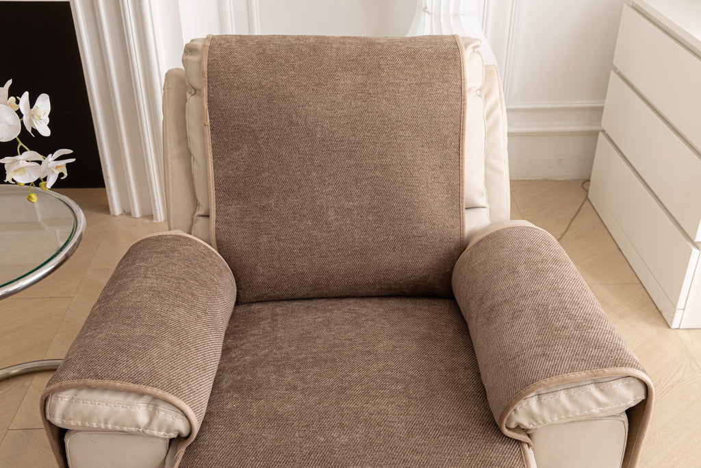 Sofa Decor Aria Textured Armchair Sofa Cover Pieces in Mocha Brown - styled armchair sofa cover piece for armchair sofa cover pieces in Australia, image 21