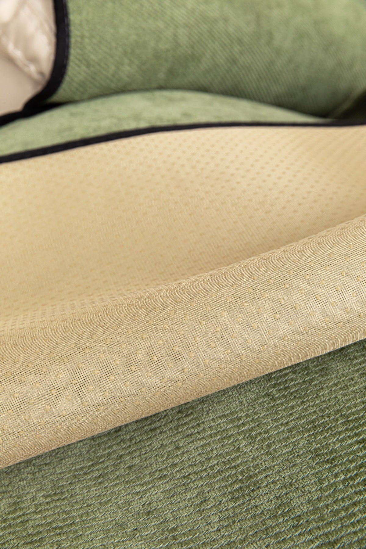 Sofa Decor Aria Textured Armchair Sofa Cover Pieces in Sage Green - non slip backing and edge finish for armchair sofa cover pieces in Australia, image 8