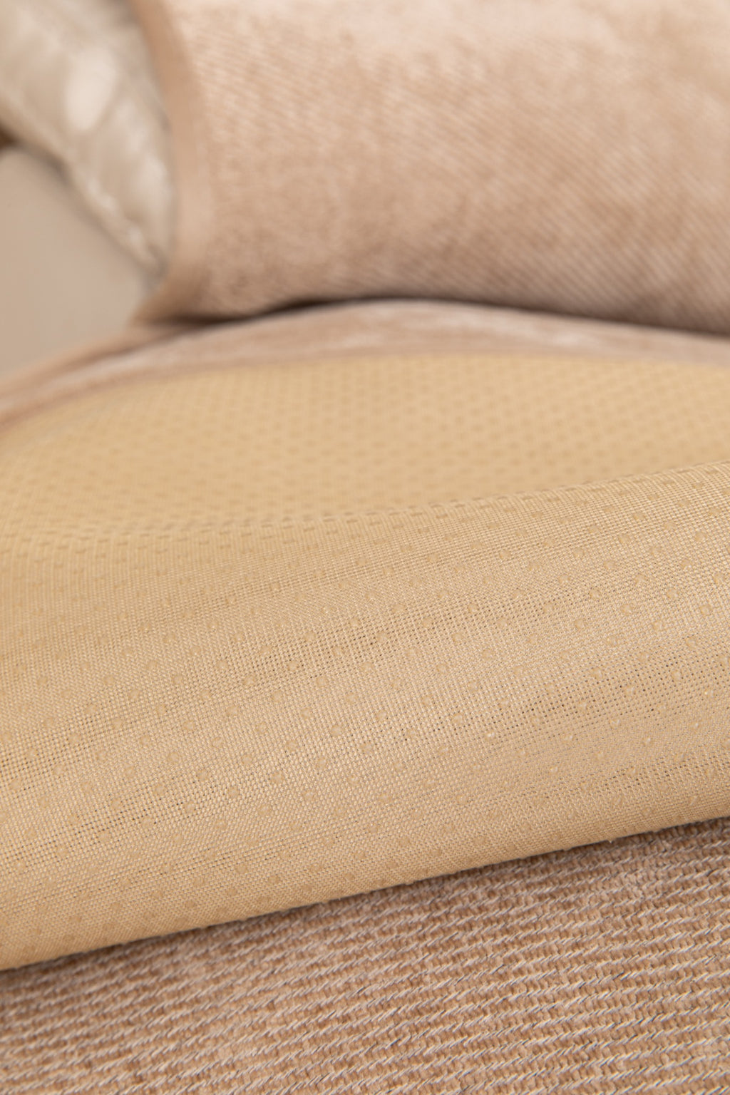 Sofa Decor Aria Textured Armchair Sofa Cover Pieces in Warm Taupe - non slip backing and edge finish for armchair sofa cover pieces in Australia, image 16