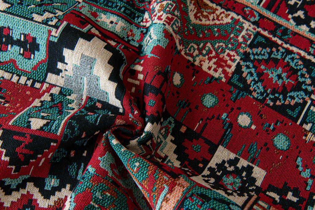 Sofa Decor Atlas Kilim Fringe Sofa Cover Piece - fabric texture and fringe detail for kilim fringe sofa cover piece in Australia, image 11