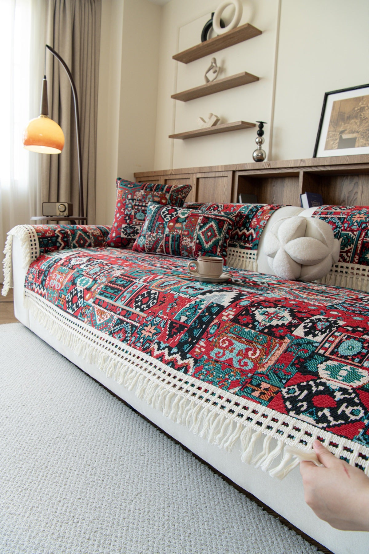 Sofa Decor Atlas Kilim Fringe Sofa Cover Piece - kilim sofa cover piece styling for kilim fringe sofa cover piece in Australia, image 16